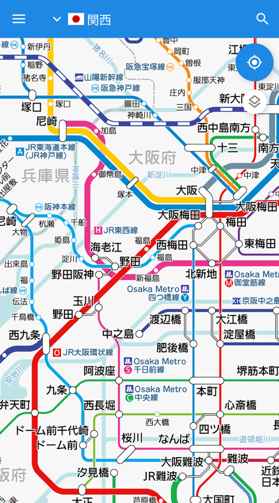 它将立即切换到同一位置的下载路线地图。