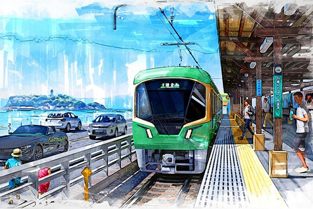 江之岛电铁计划于2026年度引进的新车辆700列车图片（江之岛电铁提供）