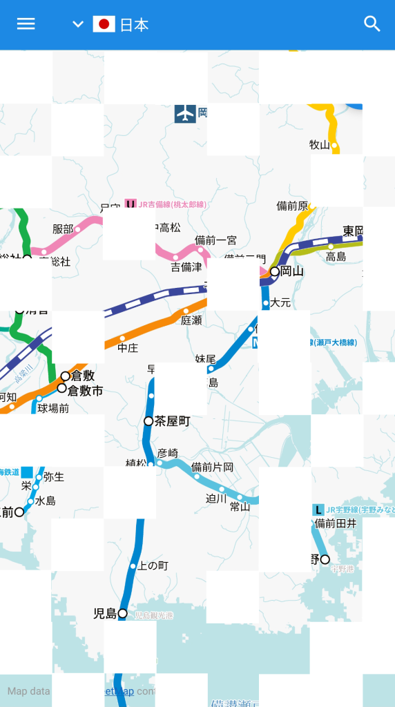 在引入平铺缓存之前通过互联网加载路线图
