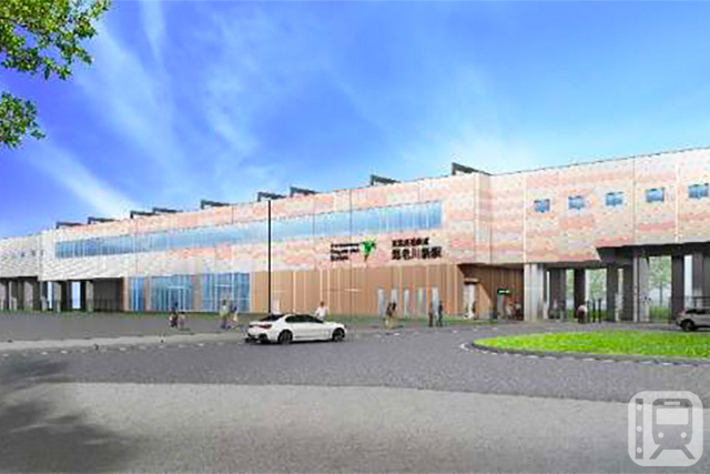 东叶快速铁道计划于2029年3月底启用的海老川新站（暂定名）车站大楼图片（东叶快速铁道提供）