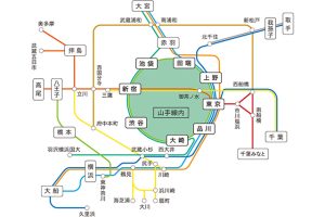 2026年3月票价调整后将废止的“电车特定区间”及“山手线内”区域地图（JR东日本提供）